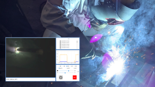 熟練者の「視野」と「溶接データ」をリアルタイムでPCに表示